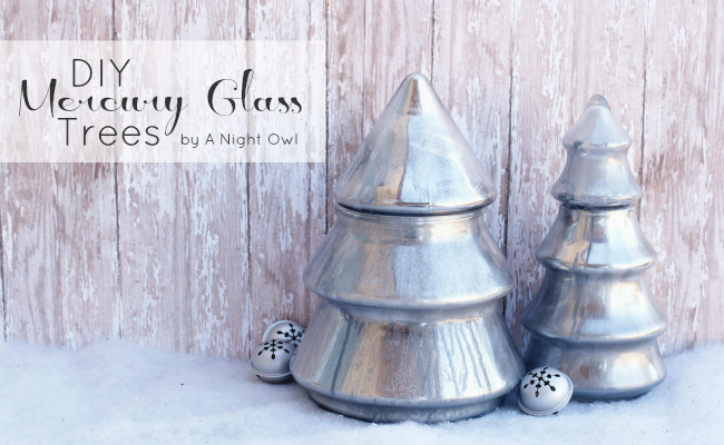 DIY Mercury Glass Christmas Trees