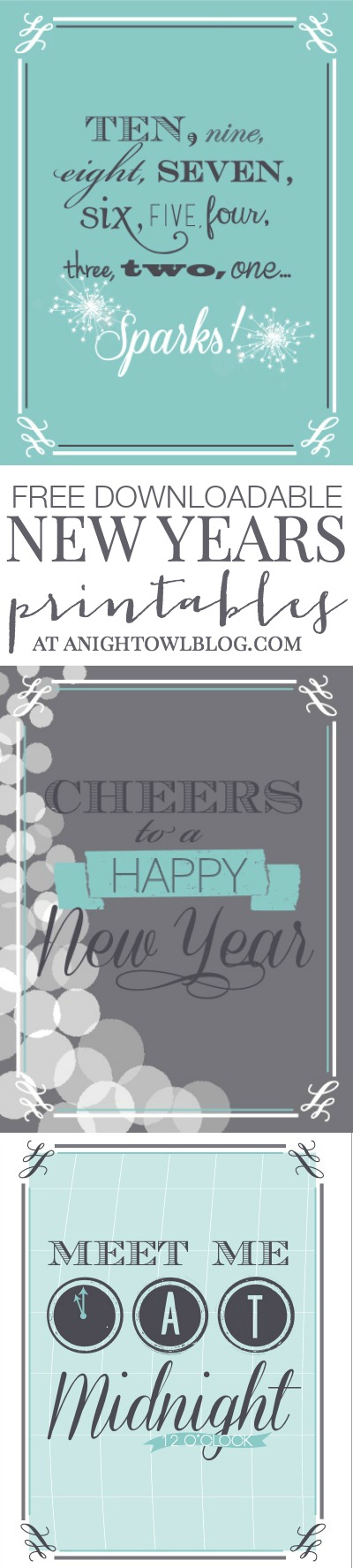 FREE Downloadable New Years Eve Printables at anightowlblog.com!