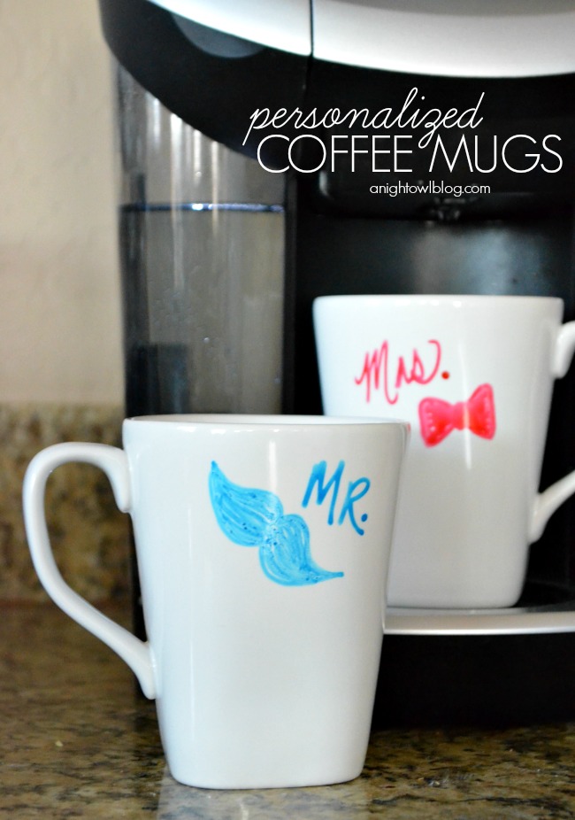 How to make personalized coffee mugs - great gift idea!