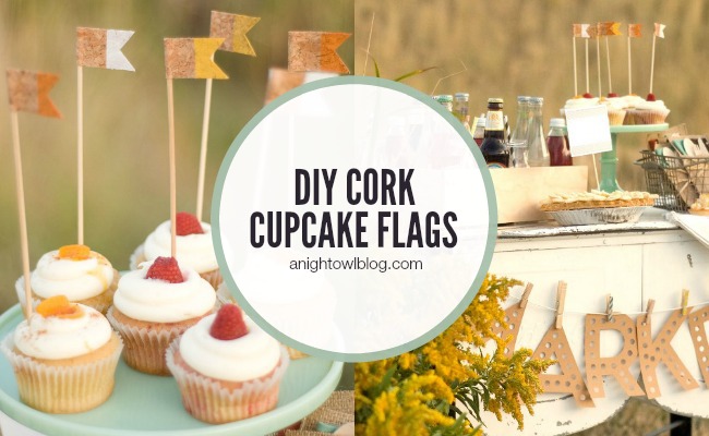 DIY Cork Cupcake Flags | Autumn Market