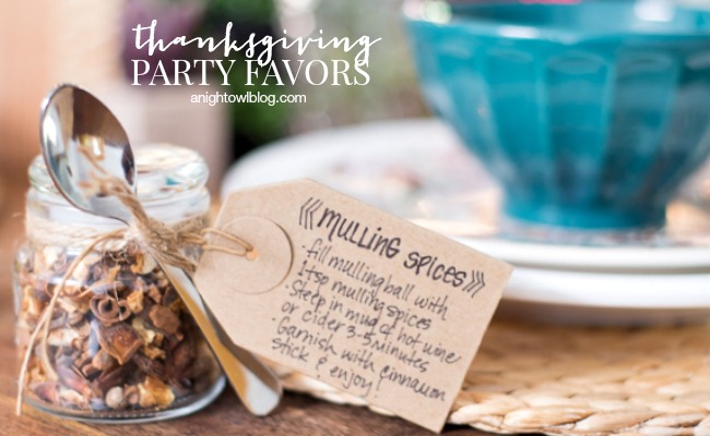DIY Thanksgiving Party Favors | anightowlblog.com