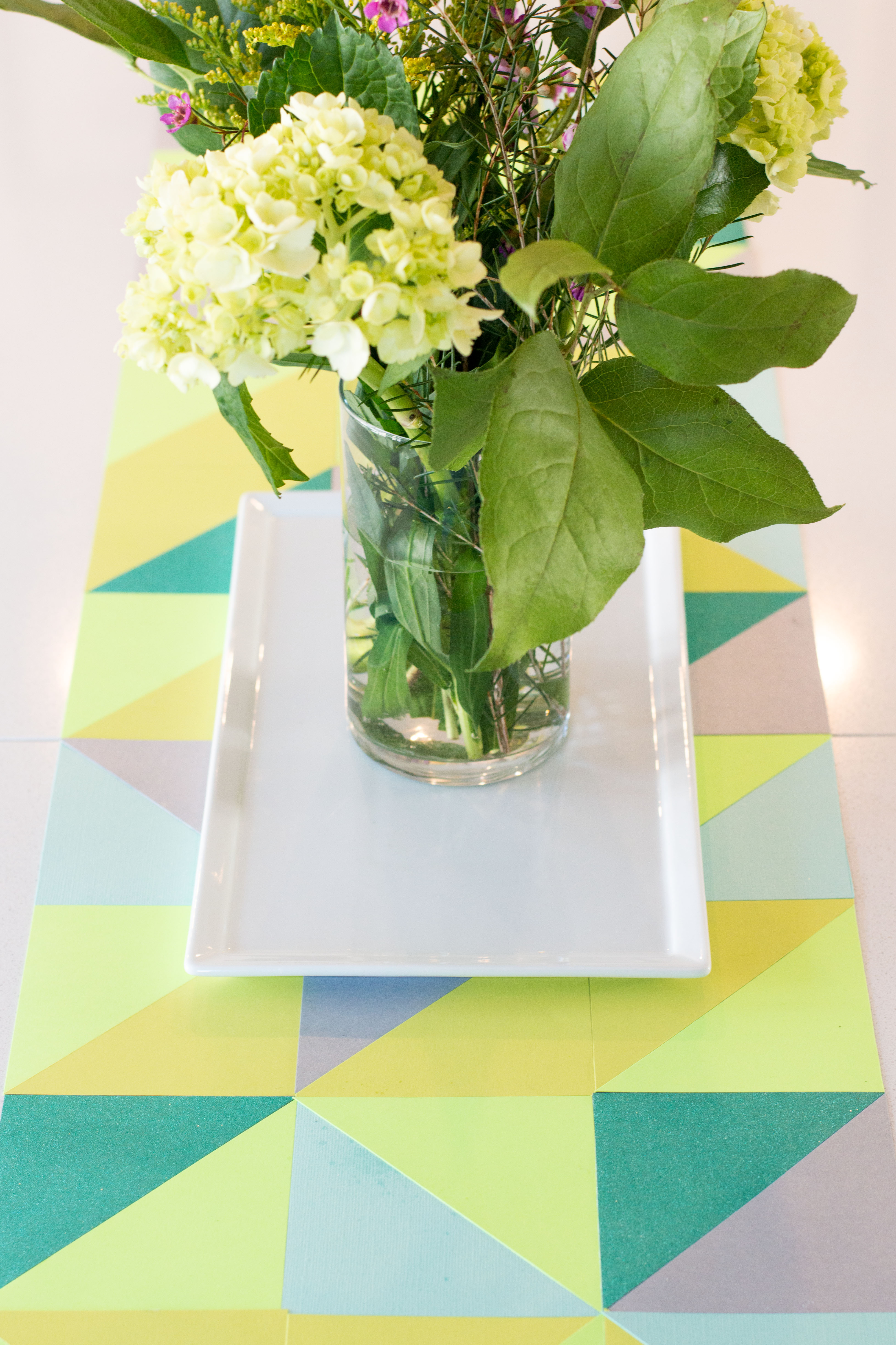 DIY Spring Paper Table Runner | anightowlblog.com