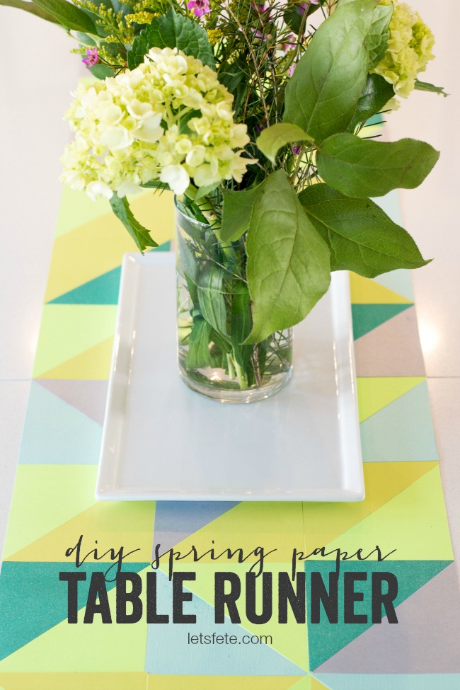 DIY Spring Paper Table Runner | anightowlblog.com