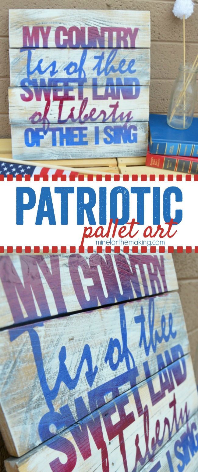 Patriotic Pallet Art - a fun and easy DIY that is perfect for the 4th!