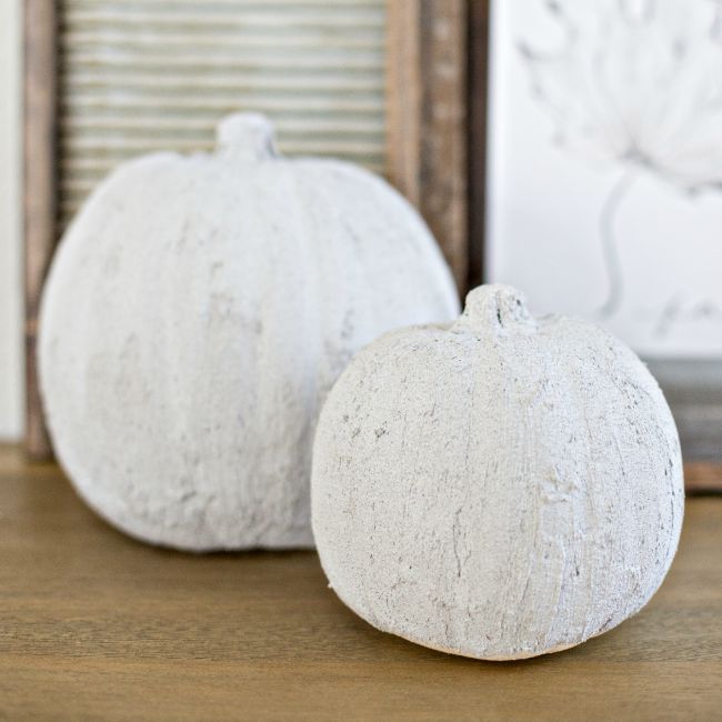 DIY Easy Concrete Pumpkins