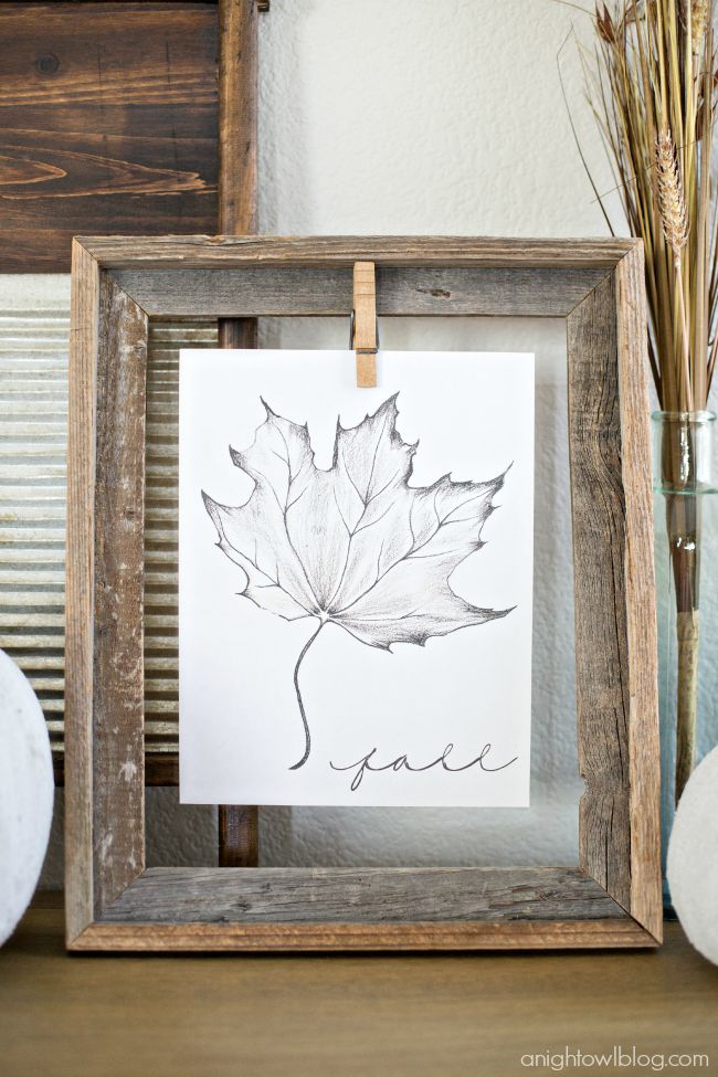 Download and print this Free Fall Printable for instant rustic fall decor!
