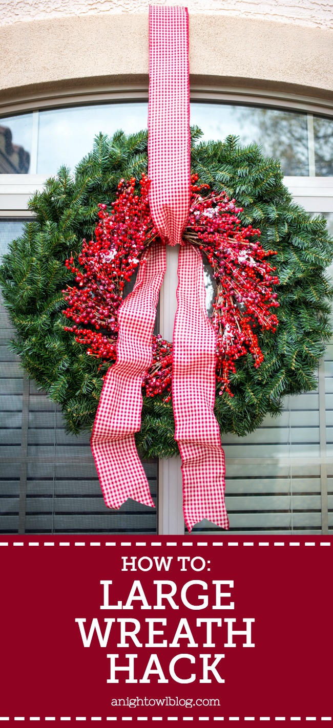 Make a beautiful, large statement wreath for your home with this easy "hack!" 