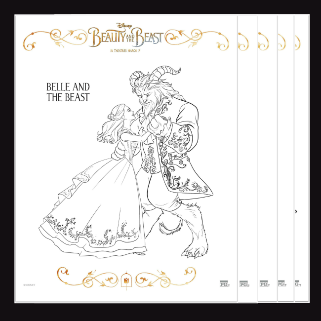 Disney Beauty and the Beast Coloring Pages